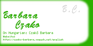 barbara czako business card